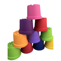 10 x COLOURED 5 LITRE PLANT POTS